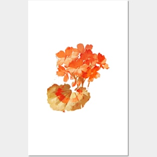 Burnt Orange flowers Posters and Art